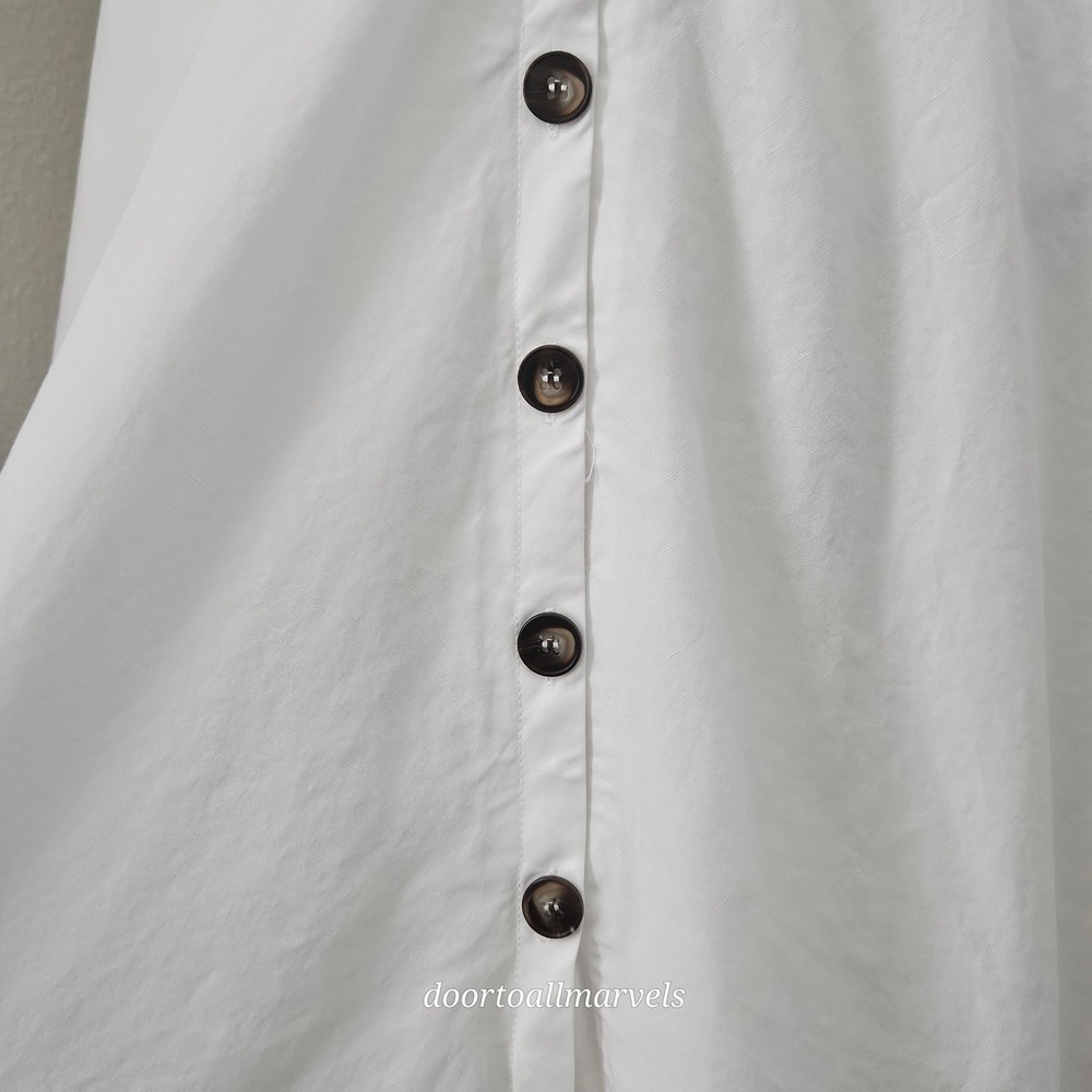 ASTR The Label Pippa Puff Sleeve Button Front Midi Dress XS Cottage Prairie - Picture 7 of 11